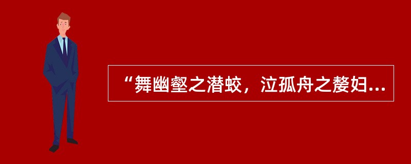 “舞幽壑之潜蛟，泣孤舟之嫠妇”中“舞”、“泣”两字从语法上分析属于（）。