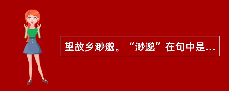 望故乡渺邈。“渺邈”在句中是什么意思？