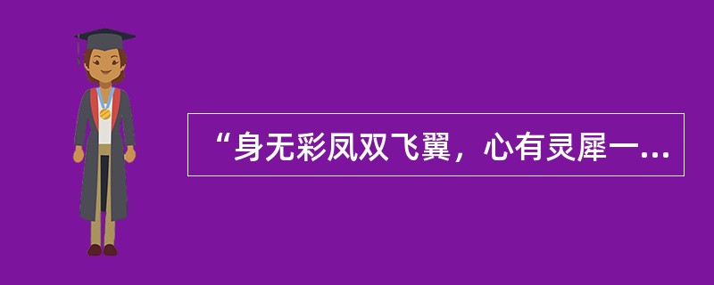 “身无彩凤双飞翼，心有灵犀一点通”运用的修辞手法是（）。