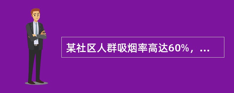 某社区人群吸烟率高达60%，因此决定开展社区控烟工作。你认为控烟效果差的原因是（