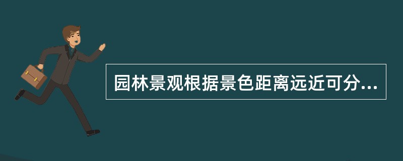 园林景观根据景色距离远近可分为（）、（）、（）。