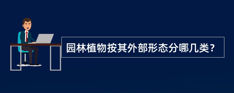 园林植物按其外部形态分哪几类？