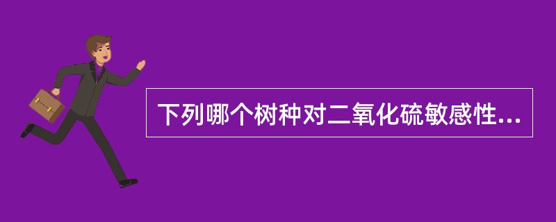 下列哪个树种对二氧化硫敏感性最强（）