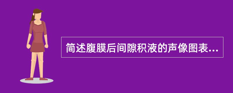 简述腹膜后间隙积液的声像图表现。