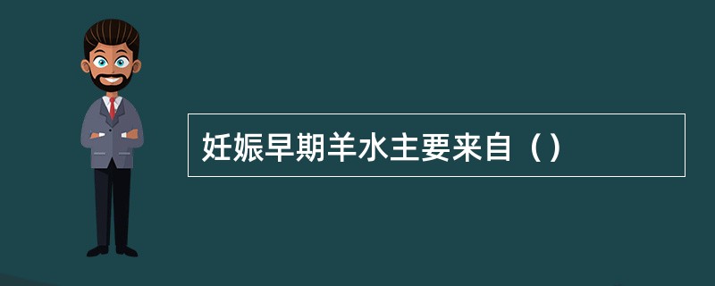 妊娠早期羊水主要来自（）