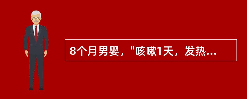 8个月男婴，"咳嗽1天，发热3小时"就医。T39.3℃，就诊过程中突然双眼上翻，