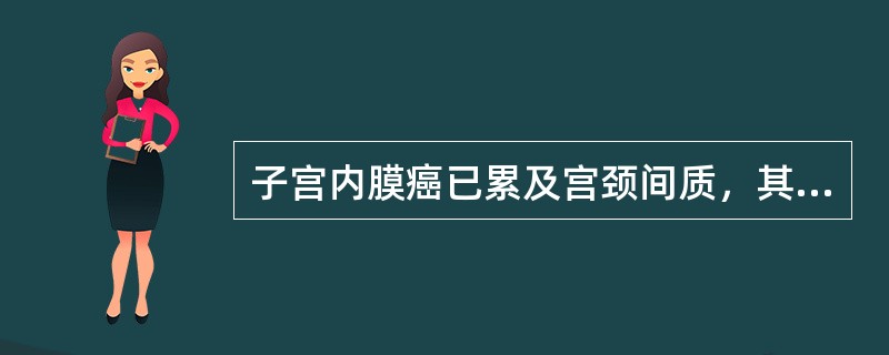 子宫内膜癌已累及宫颈间质，其分期应为（）