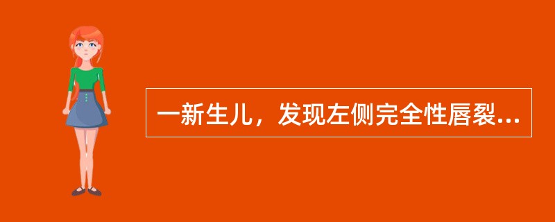 一新生儿，发现左侧完全性唇裂，腭裂，最先实行的手术治疗和治疗时机是（）