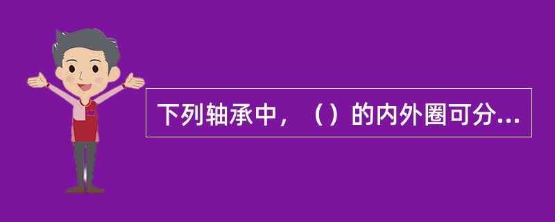 下列轴承中，（）的内外圈可分离，装拆方便