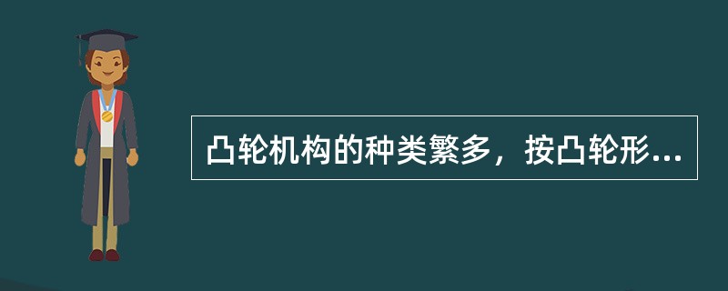 凸轮机构的种类繁多，按凸轮形状分类可分为：（）、（）、（）。