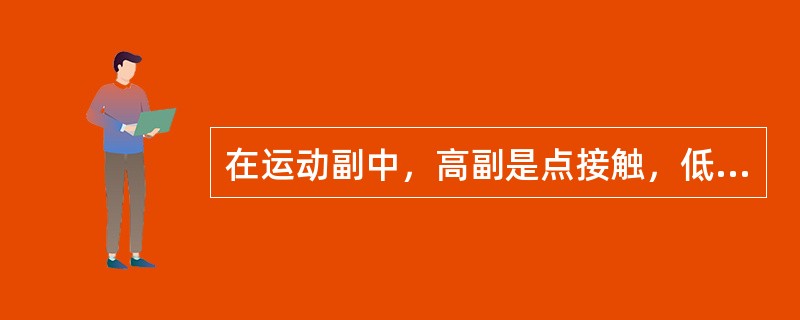 在运动副中，高副是点接触，低副是线接触。