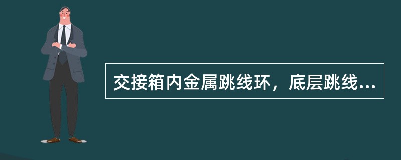 交接箱内金属跳线环，底层跳线与跳线环接触，受装、拆、移机跳线中磨擦，受力的影响，