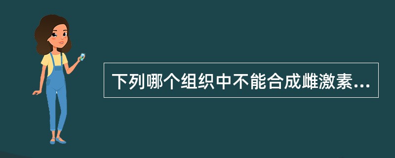 下列哪个组织中不能合成雌激素（）。