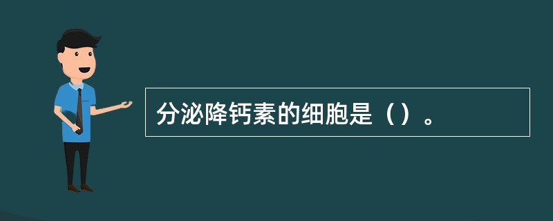 分泌降钙素的细胞是（）。