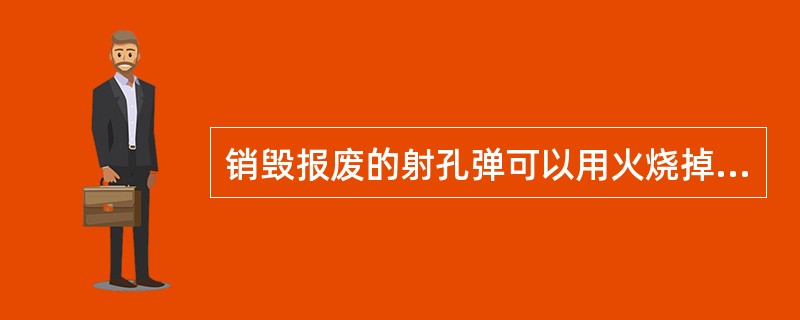 销毁报废的射孔弹可以用火烧掉。（）