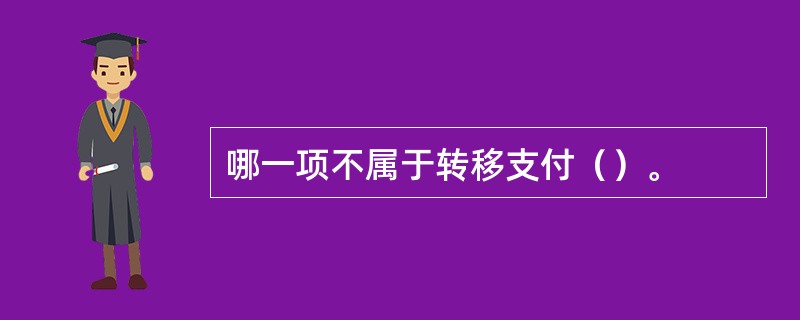 哪一项不属于转移支付（）。