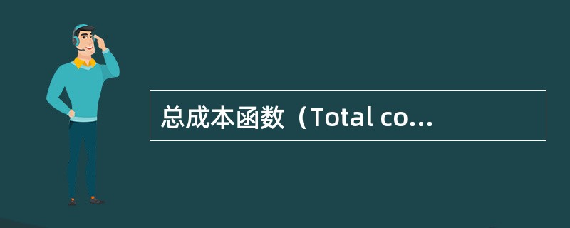 总成本函数（Total cost function）