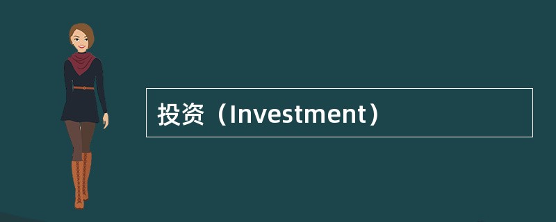 投资（Investment）