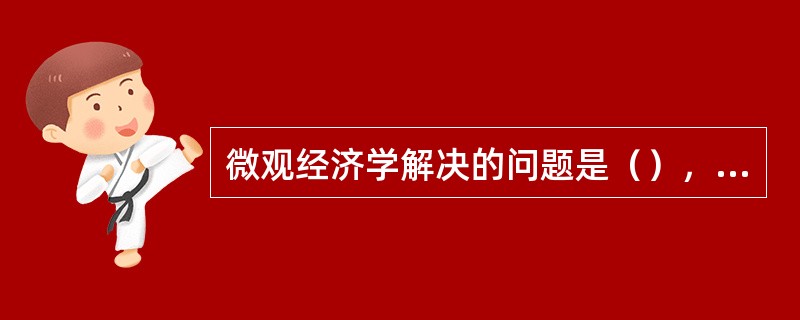 微观经济学解决的问题是（），宏观经济学解决的问题是（）。