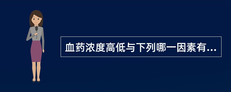 血药浓度高低与下列哪一因素有关：