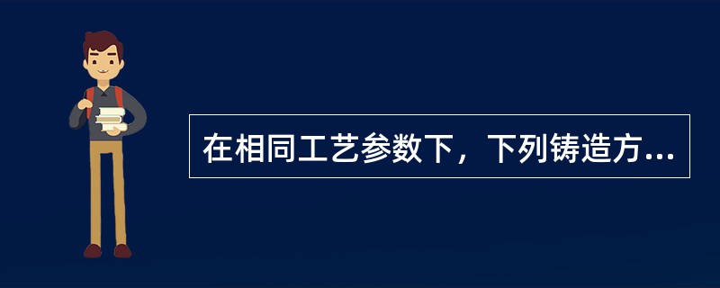 在相同工艺参数下，下列铸造方法中，铸件内部质量最好的铸造方法是（）。