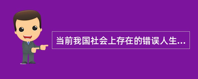 当前我国社会上存在的错误人生观主要有哪些？