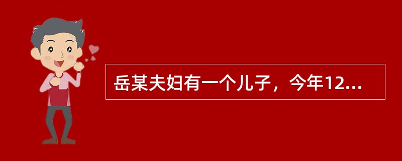 岳某夫妇有一个儿子，今年12岁。一天晚上，岳某夫妇带着儿子到事先观察好的一无人在