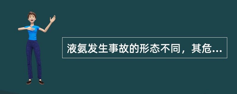 液氨发生事故的形态不同，其危害程度差别很大。安全评价人员在对液氨罐区进行重大危险