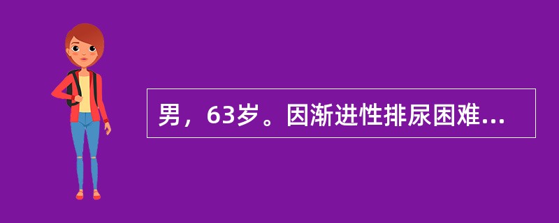 男，63岁。因渐进性排尿困难，夜尿增多就诊，医生询问病史后给患者做检查该患者需测