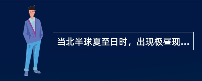 当北半球夏至日时，出现极昼现象是地区是（）