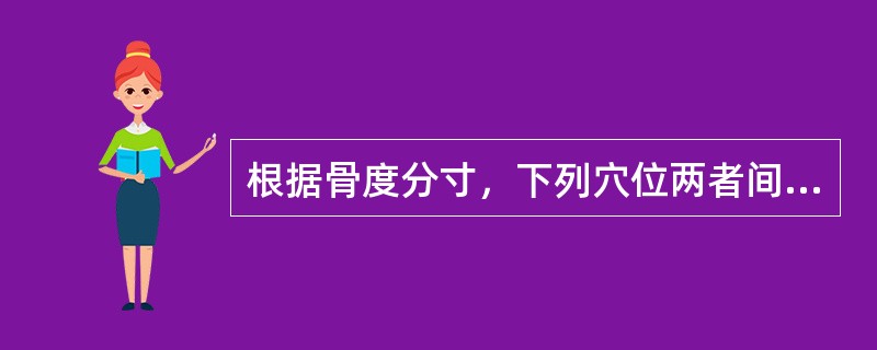 根据骨度分寸，下列穴位两者间距非1寸的是（）