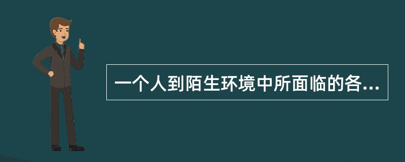 一个人到陌生环境中所面临的各种文化冲突属于（）