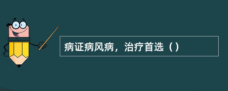 病证病风病，治疗首选（）