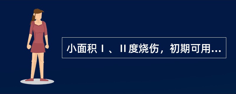 小面积Ⅰ、Ⅱ度烧伤，初期可用（）