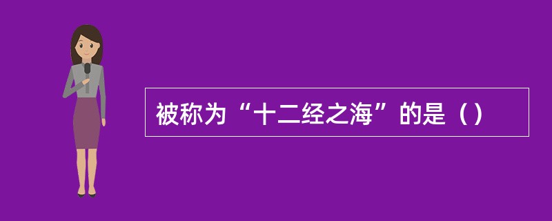 被称为“十二经之海”的是（）