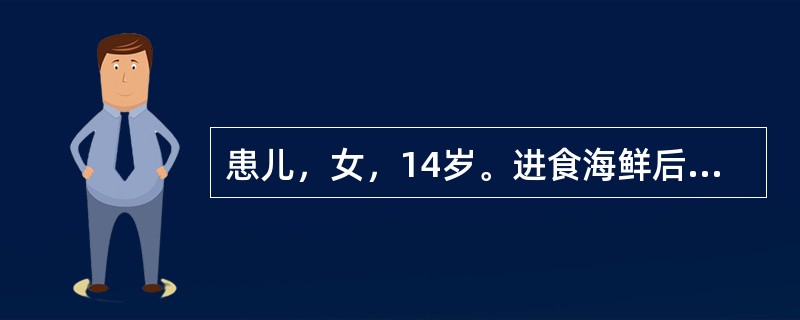 患儿，女，14岁。进食海鲜后，全身发出瘙痒性风团，灼热剧痒，皮疹色赤，遇热则加剧，得冷则减轻，伴有恶寒发热，舌苔薄黄，脉浮数。治疗应首选（）