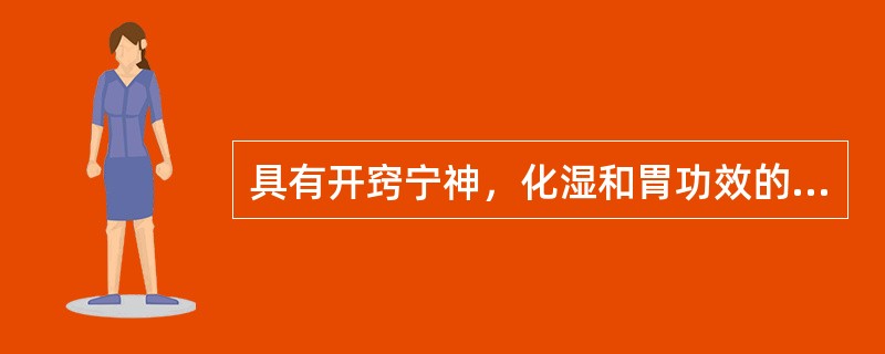 具有开窍宁神，化湿和胃功效的药物是（）