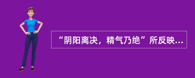 “阴阳离决，精气乃绝”所反映的阴阳关系是（）