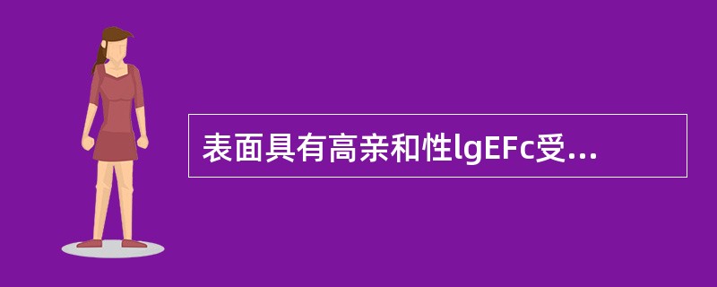 表面具有高亲和性lgEFc受体的细胞（）