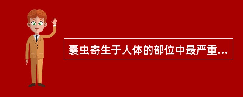 囊虫寄生于人体的部位中最严重的是（）