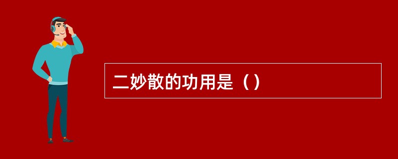 二妙散的功用是（）