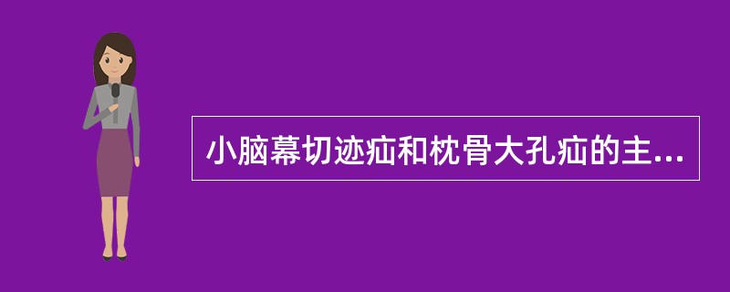 小脑幕切迹疝和枕骨大孔疝的主要区别为