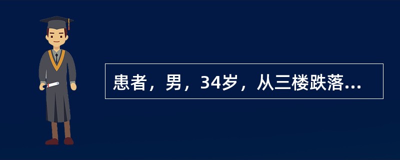 患者，男，34岁，从三楼跌落10天入院。查体：神清，MMT检查髂腰肌肌力右侧5级，左侧4级，股四头肌肌力右侧4级，左侧3级，胫前肌肌力右侧2级，左侧1级，趾长伸肌肌力双侧0级。肛门括约肌无张力。感觉检