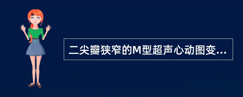 二尖瓣狭窄的M型超声心动图变化为