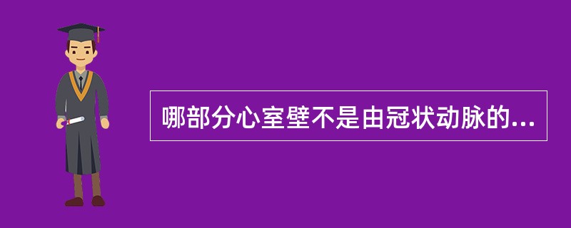 哪部分心室壁不是由冠状动脉的左前降支供血