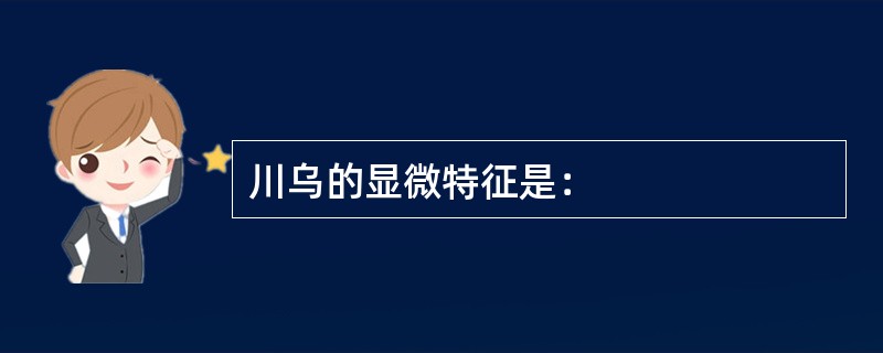 川乌的显微特征是：