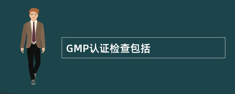 GMP认证检查包括