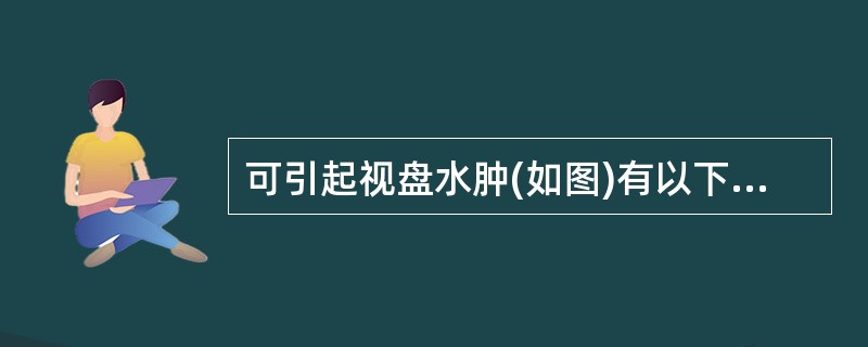 可引起视盘水肿(如图)有以下哪几项()<img border="0" style="width: 169px; height: 161px;" src=&