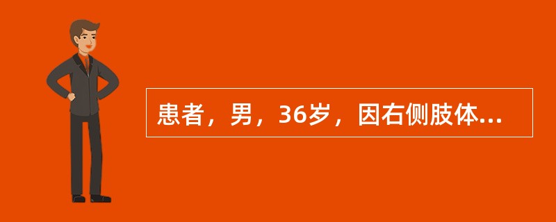 患者，男，36岁，因右侧肢体活动障碍，言语不利1个月入院，诊断为脑出血。入院时患者烦躁、抑郁、沮丧。经抢救和康复治疗后患者生活自理，对未来生活有了信心，并能参加力所能及的社会工作。有利于患者重返社会，