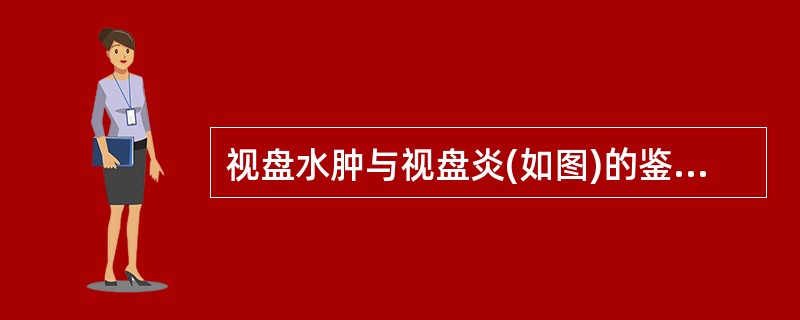 视盘水肿与视盘炎(如图)的鉴别主要依据是()<img border="0" style="width: 204px; height: 153px;" sr